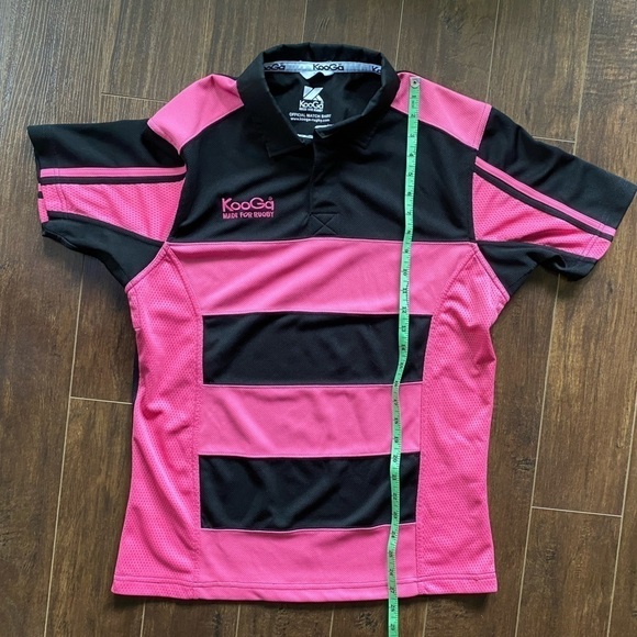 Kooga Pink and Black Striped Rugby Shirt Size Small - Picture 4 of 8